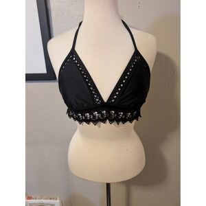 Black‎ Lace adjustabel halter bikini size M